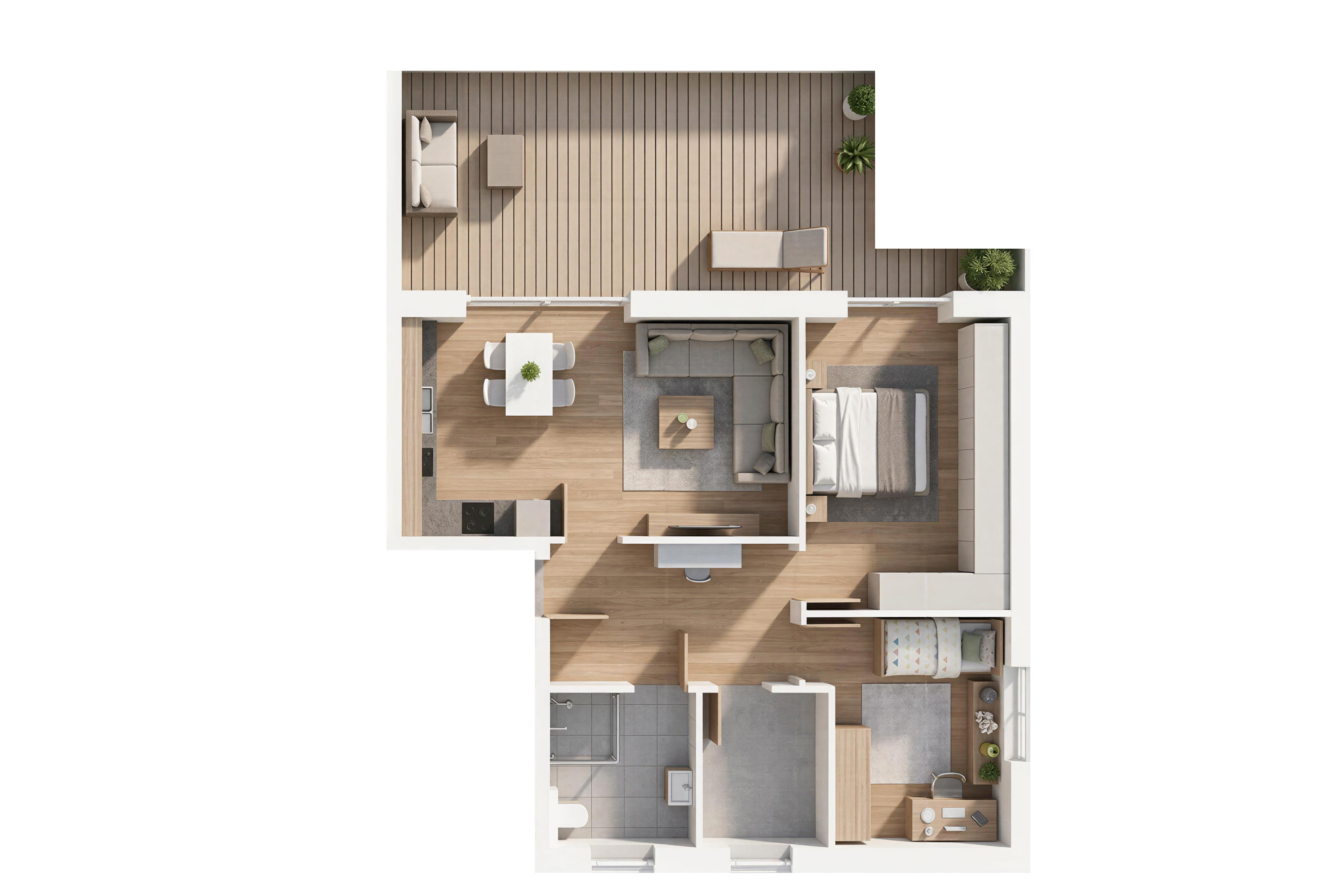 Grundriss Wohnung 8