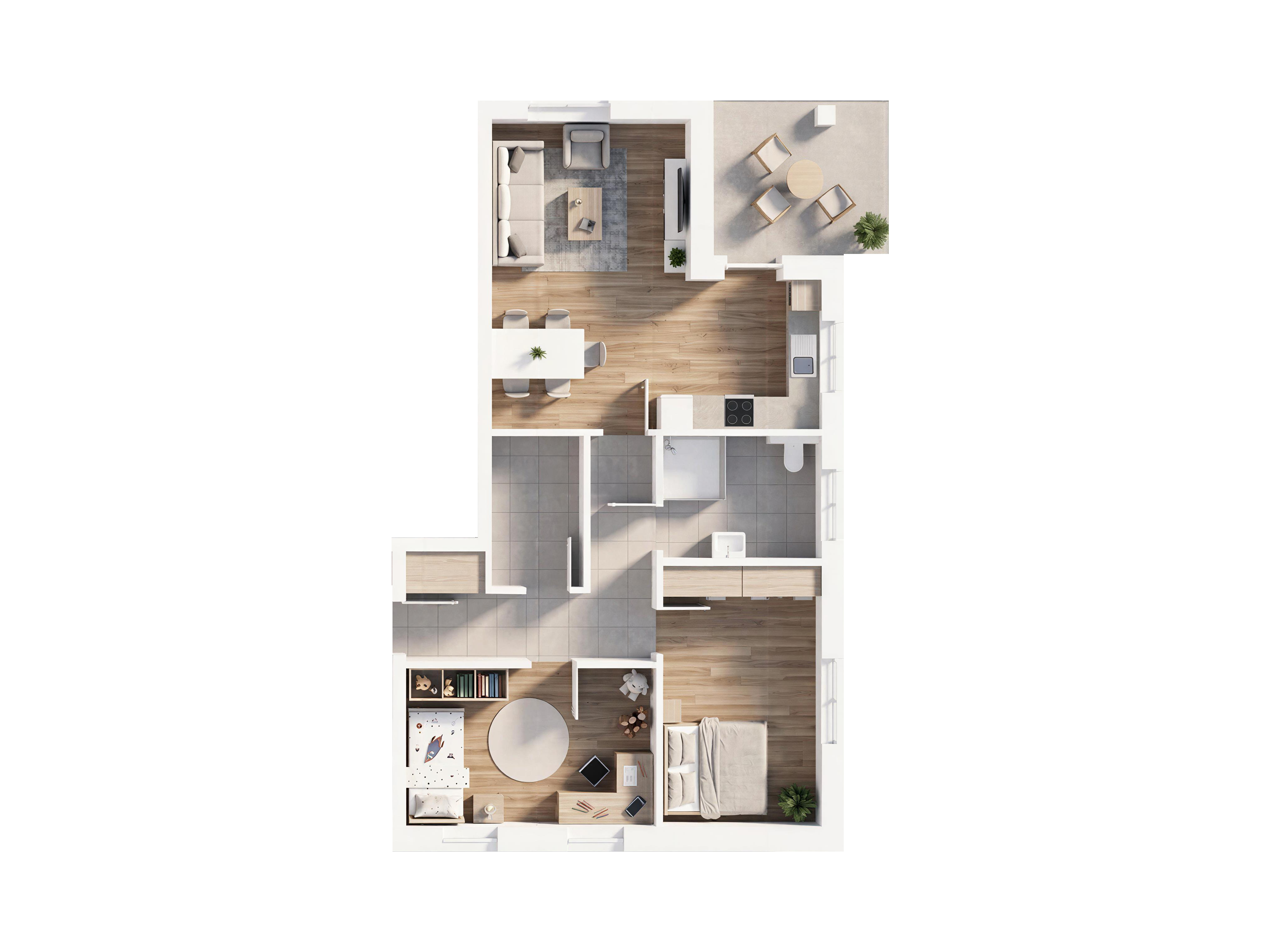 Grundriss Wohnung 3